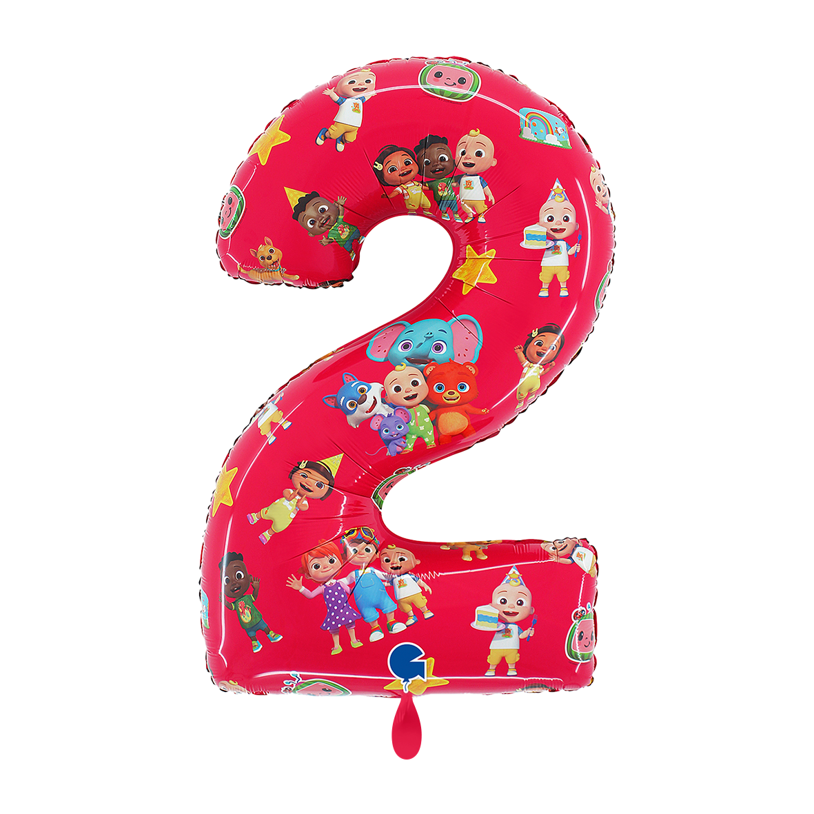 1 Ballon XL - CoComelon - Chiffre deux