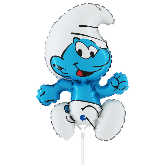 10 Miniballonnen Luchtgevuld - Smurf (Onverpakt)