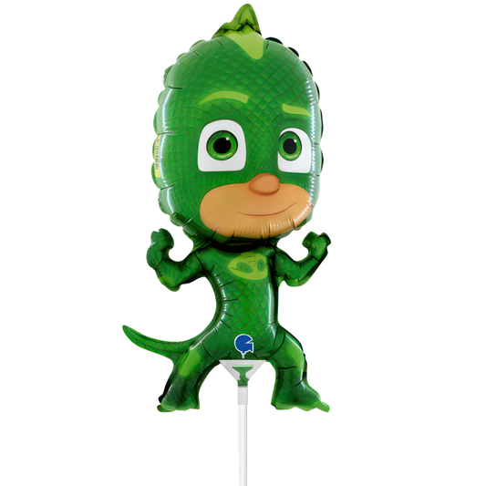 10 Miniballonnen Luchtgevuld - PJ Masks - Gekko (Onverpakt)