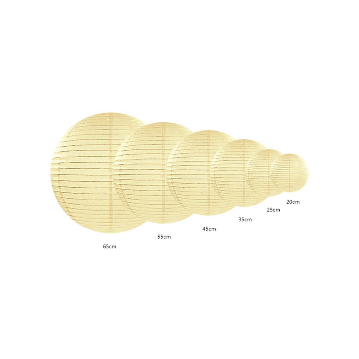 1 lampion XL - Ø 35cm - Crème