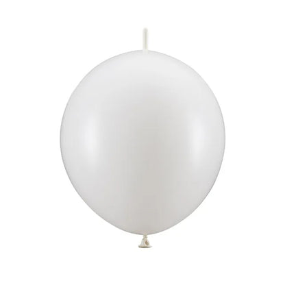 20 slingerballonnen - Ø 28cm - Metallic puur wit