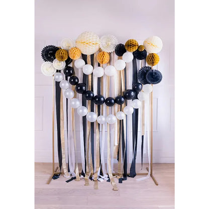 20 slingerballonnen - Ø 28cm - Metallic puur wit