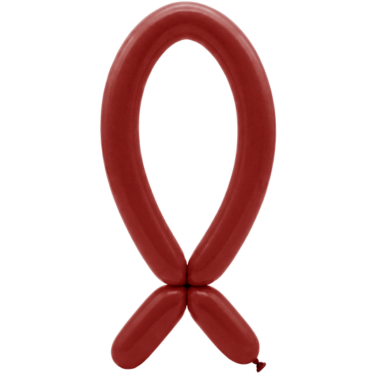50 Modellierballons – Düse oben – 5x152cm – Imperialrot
