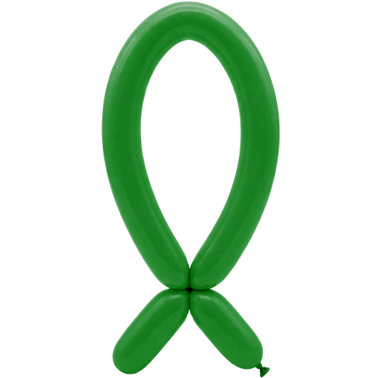 50 ballons à sculpter - Buse vers le haut - 5x152cm - Vert trèfle