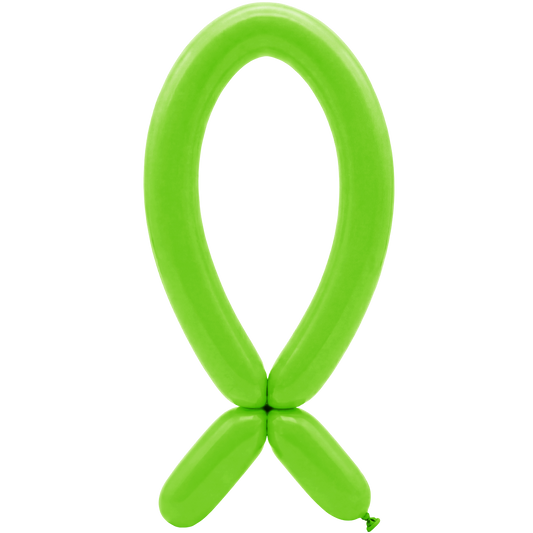 50 ballons à sculpter - Buse vers le haut - 5x152cm - Vert citron