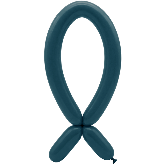 50 ballons à sculpter - Buse vers le haut - 5x152cm - Bleu sarcelle foncé