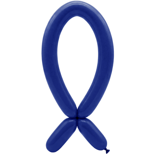 50 Ballons à modeler - Buse vers le haut - 5x152cm - Bleu roi