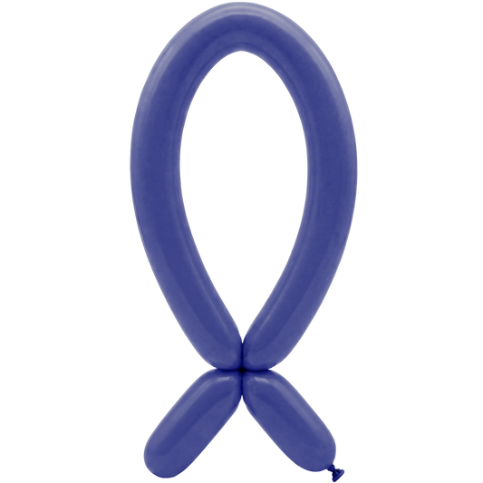 50 ballons à sculpter - Buse vers le haut - 5x152cm - Bleu pervenche