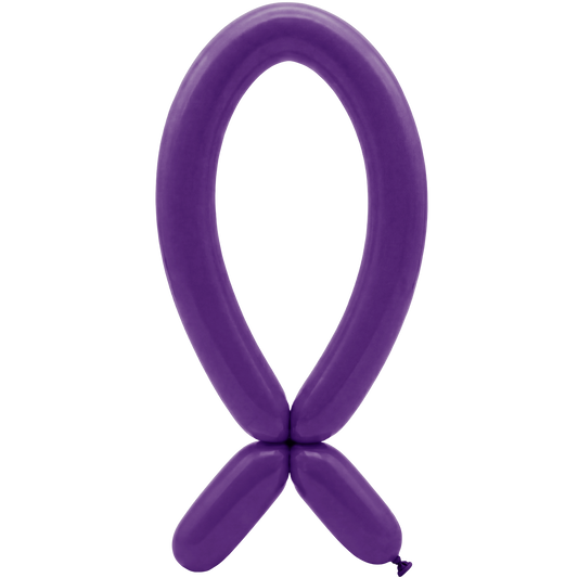 50 Ballons à modeler - Buse vers le haut - 5x152cm - Violet