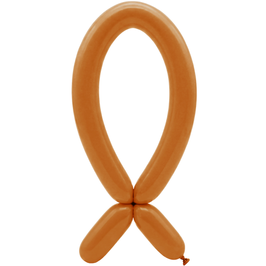 50 ballons à sculpter – valve en haut – 5x152cm – Orange coucher de soleil