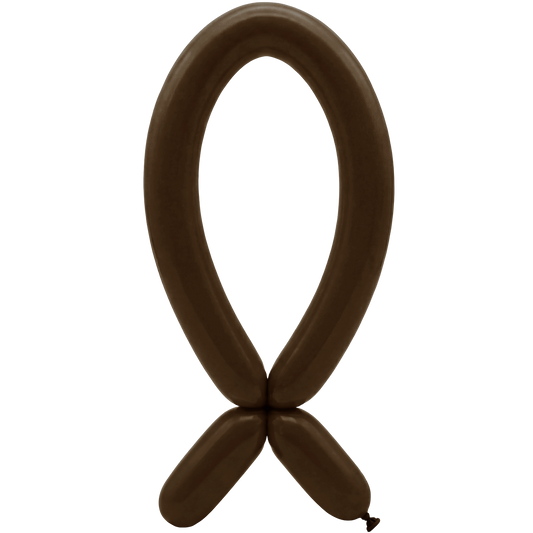 50 ballons à sculpter - Buse vers le haut - 5x152cm - Marron chocolat