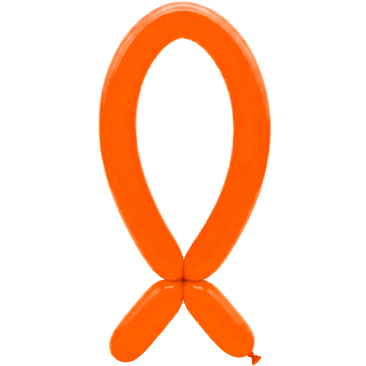 50 ballons à modeler - Buse vers le haut - 5x152cm - Orange néon
