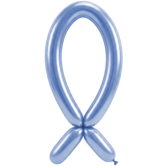 50 ballons à sculpter - Buse vers le haut - 5x152cm - Bleu nacré