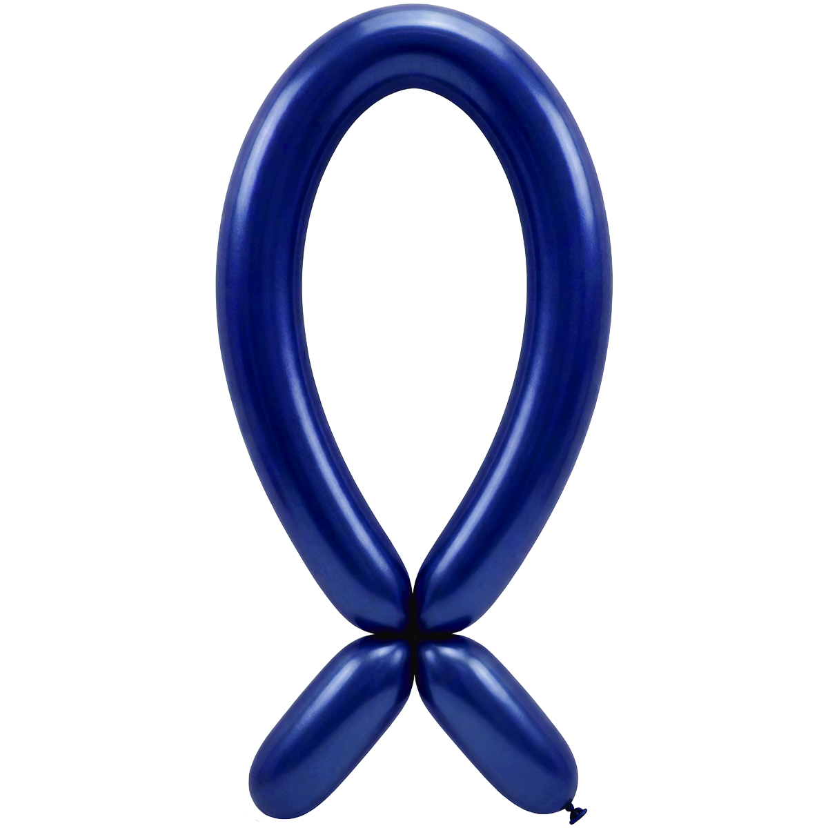 50 Modellballonnen - Tuit omhoog - 5x152cm - Metallic Blauw