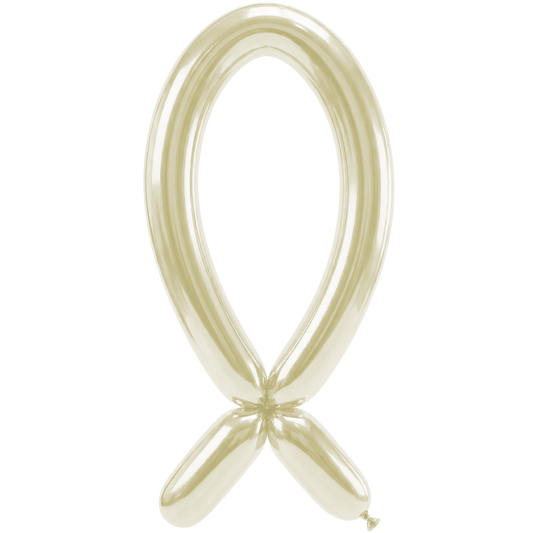 50 modelleerballonnen - Nozzle up - 5x152cm - Silk Oyster White
