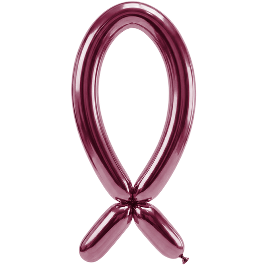 50 Ballons à modeler - Buse vers le haut - 5x152cm - Fuchsia Reflex