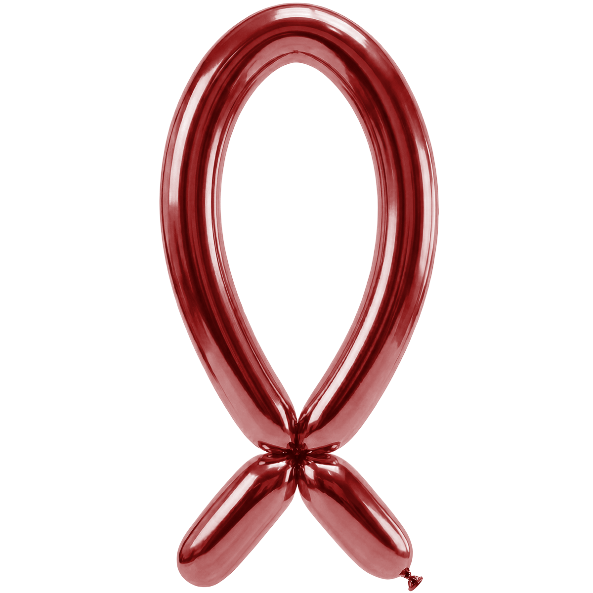 50 ballons à sculpter - Buse vers le haut - 5x152cm - Rouge Réflexe