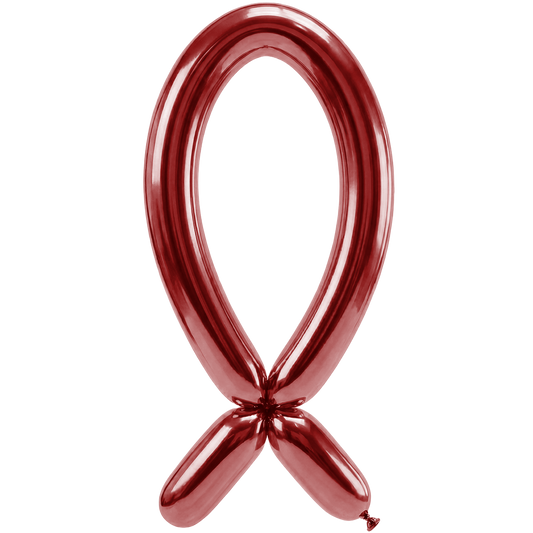 50 ballons à sculpter - Buse vers le haut - 5x152cm - Rouge Réflexe