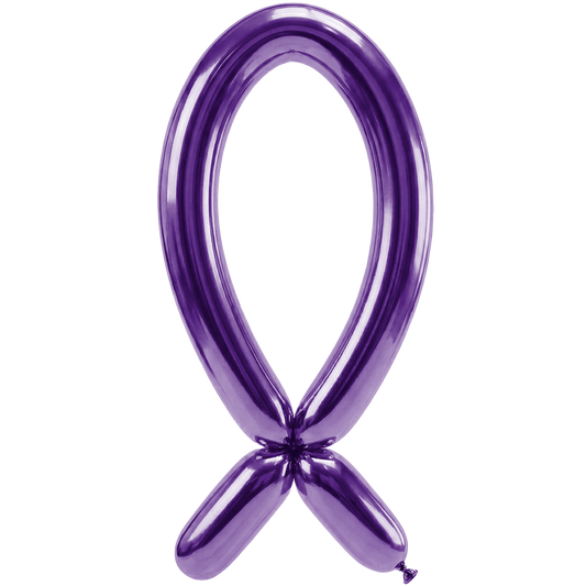 50 ballons à sculpter - Buse vers le haut - 5x152cm - Violet Réflexe