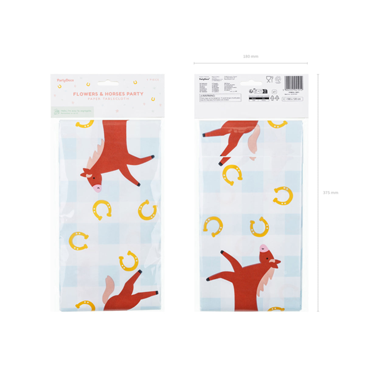 1 papieren tafelkleed - Paarden