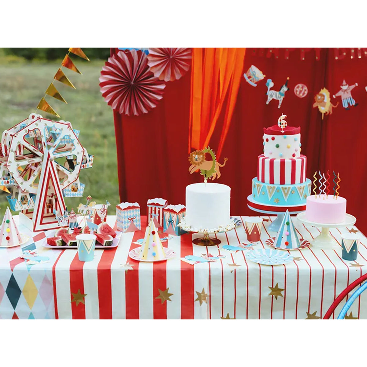 1 Papieren tafelkleed - Stars and Stripes