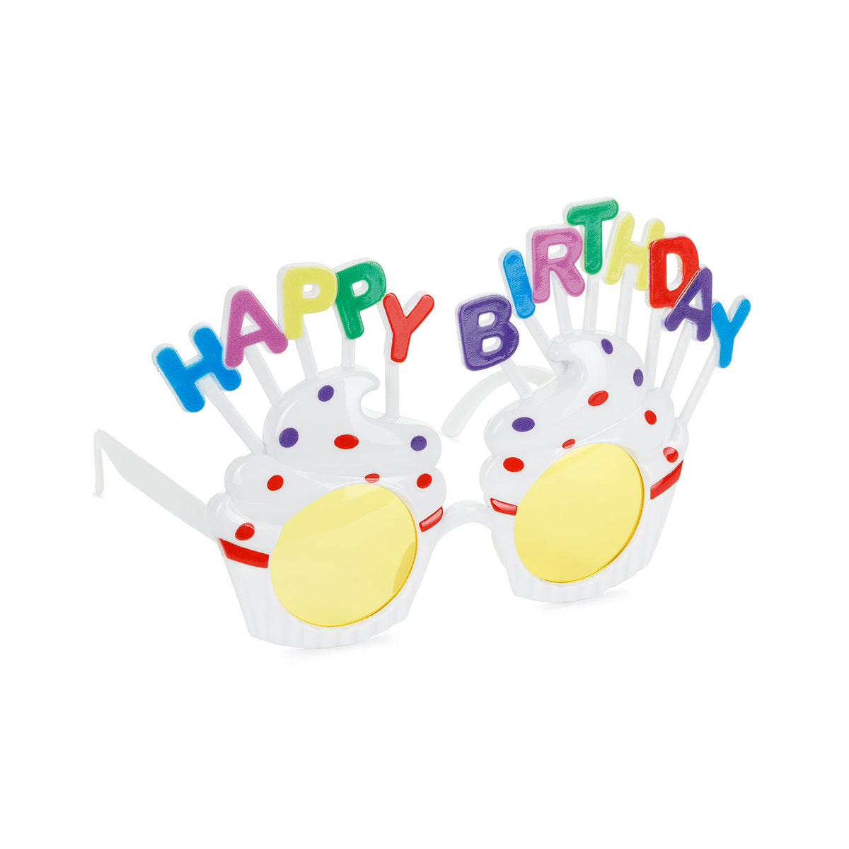 1 Paire - Lunettes Cupcake Happy Birthday - Blanc