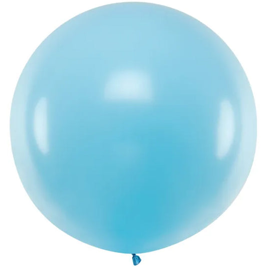 1 reuzenballon - Ø 1 m - pastel - lichtblauw
