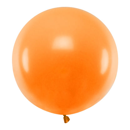 1 reuzenballon - Ø 60 cm - pastel - mandarijn oranje