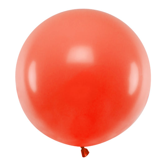1 ballon géant - Ø 60cm - Pastel - Rouge coquelicot