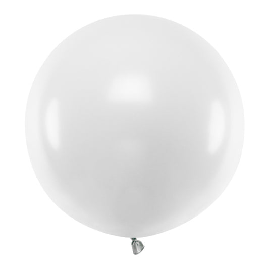 1 ballon géant - Ø 60cm - Pastel - Pure White