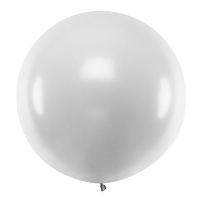 1 Ballon géant - Ø 60cm - Métallique - Silver Snow