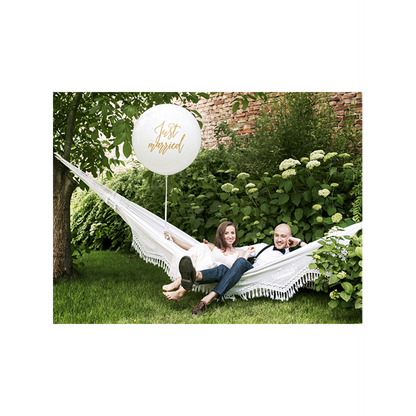 1 Ballon géant - Ø 1 m - Just Married - Doré