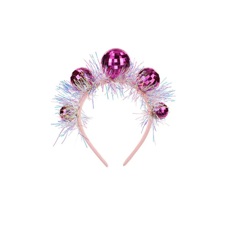 1 Disco Bal Hoofdband - Roze