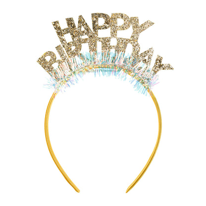 1 Diadeem - Happy Birthday - Goud