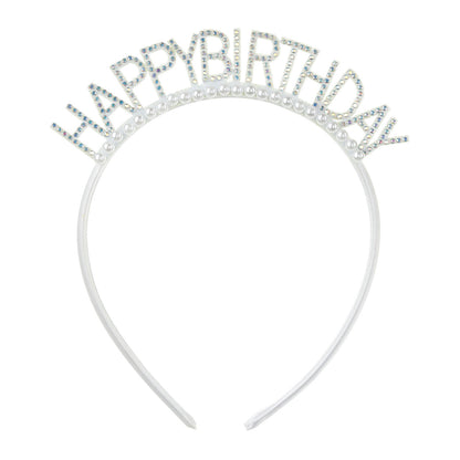 1 bandeau - Happy Birthday - Argent