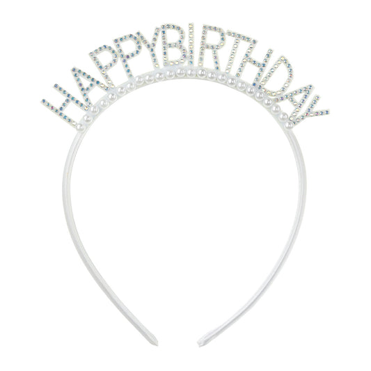 1 bandeau - Happy Birthday - Argent