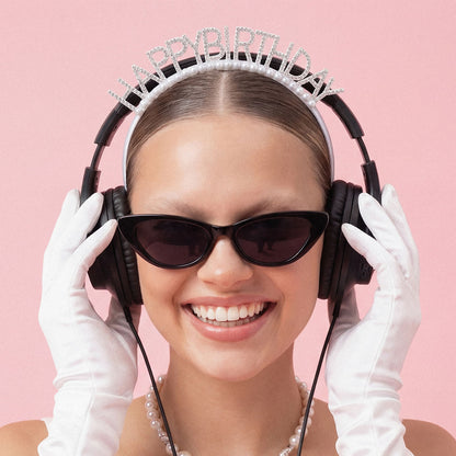 1 bandeau - Happy Birthday - Argent
