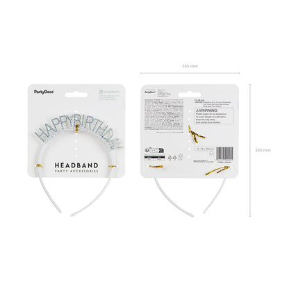 1 bandeau - Happy Birthday - Argent