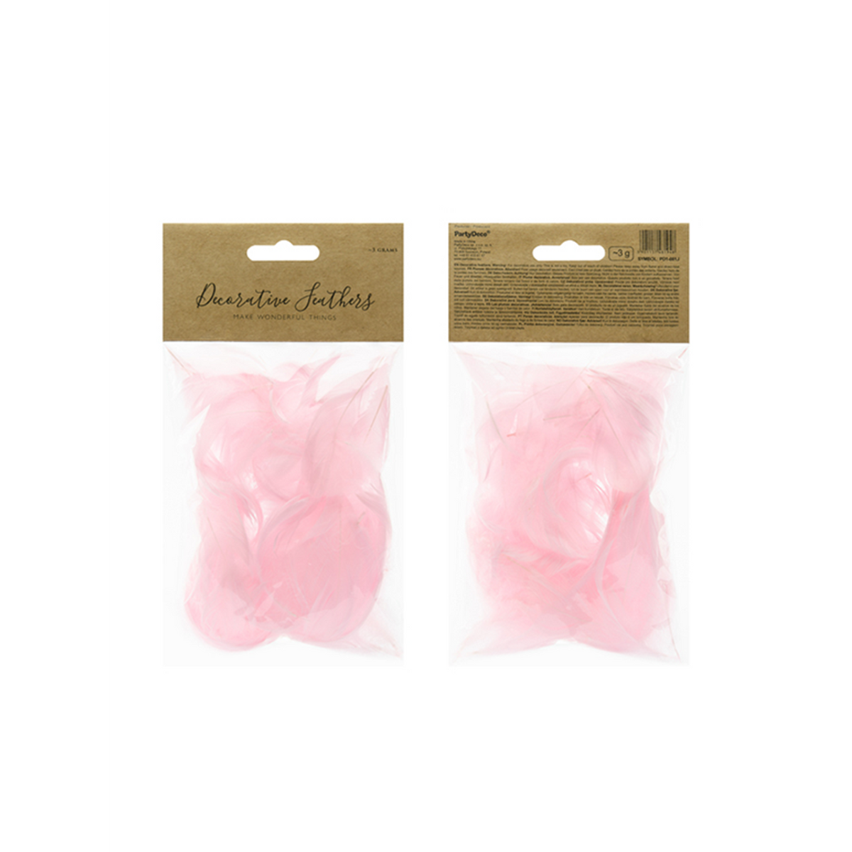 3g Decoratieve veren - Roze