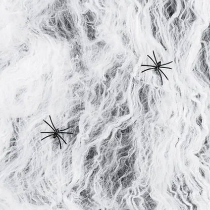 1 Halloween spinnenweb - wit