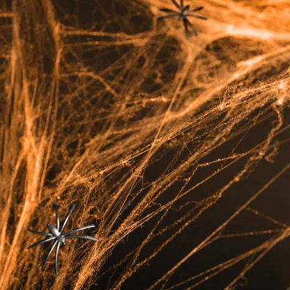 1 Halloween spinnenweb - oranje