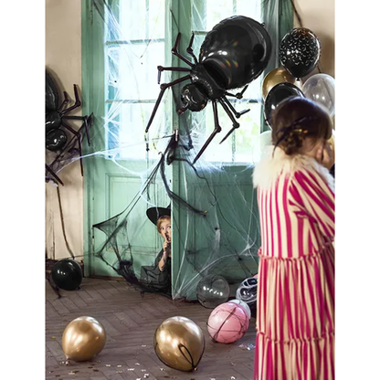 1 Halloween spinnenweb - zwart