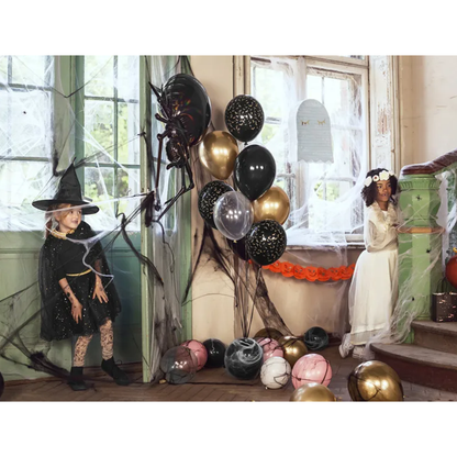 1 Halloween spinnenweb - zwart