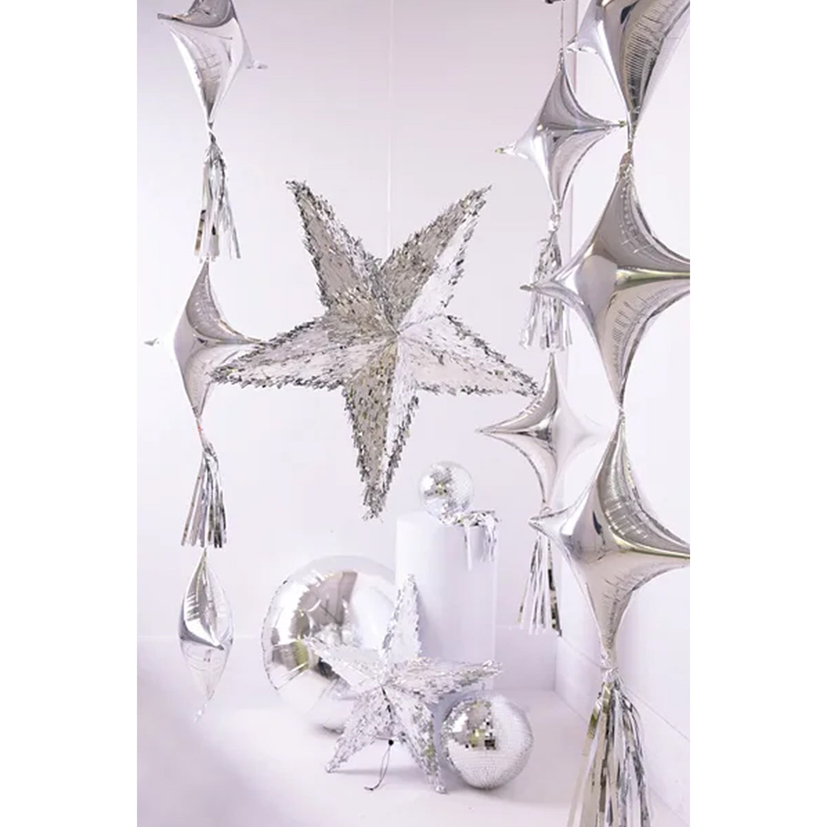 1 Opvouwbare Piñata - Ster Zilver