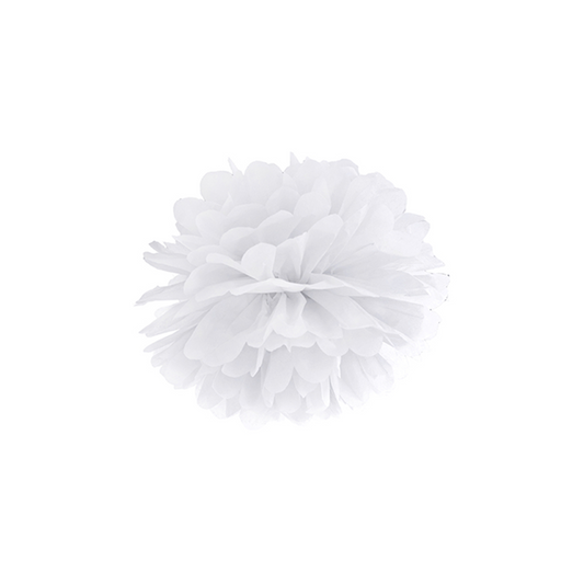 1 pompon - Ø 25 cm - blanc