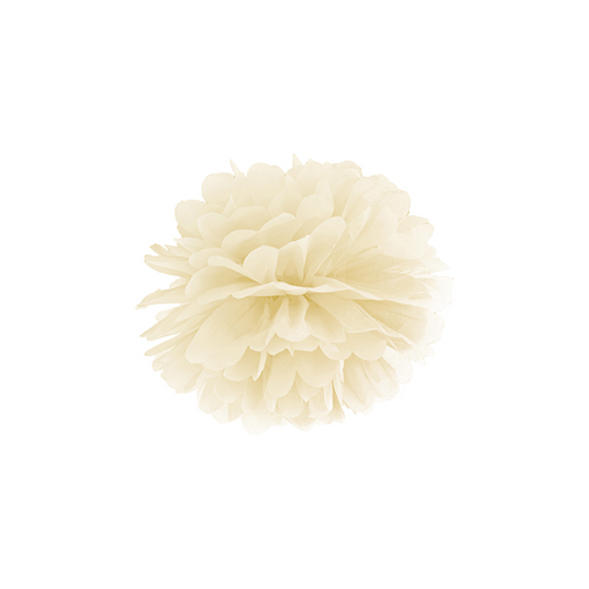 1 pompon - Ø 25 cm - Crème
