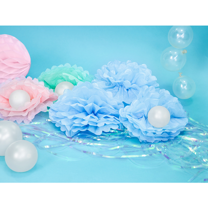1 pompon – Ø 25 cm – bleu clair