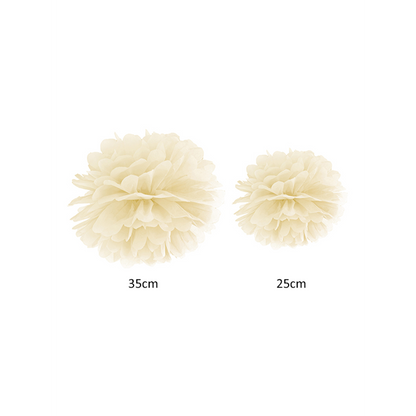 1 pompon XL - Ø 35 cm - Crème
