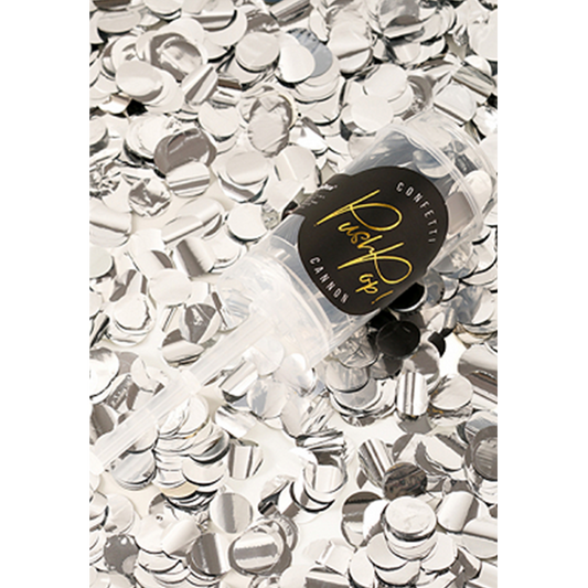 1 Confetti Push Pop - Argent
