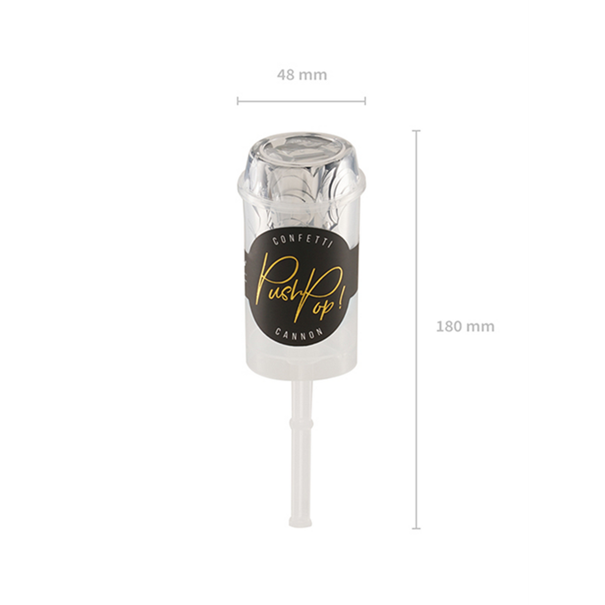 1 Confetti Push Pop - Zilver